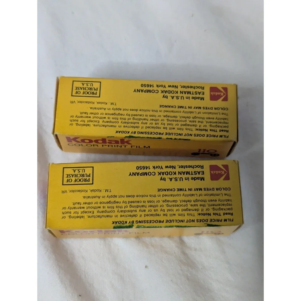 2 lot Kodacolor VR camera film 400 KODAK 110 color print 12 exposures expire‎ 88